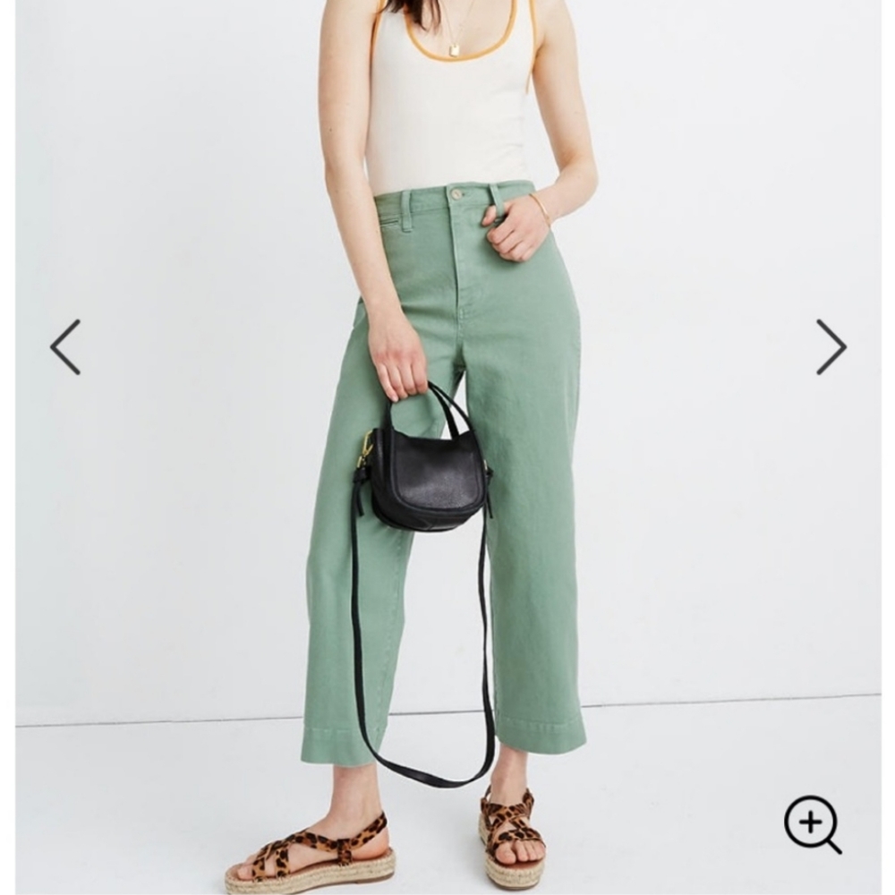 NWOT Madewell Slim Emmett Wide Leg Crop Pant